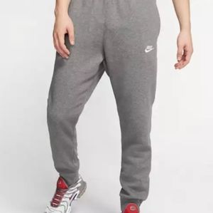 Brand New Mens Large Nike Sportsware Club Fleece Joggers - Charcoal Heather